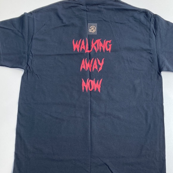 Gildan x DM Leave Me Alone Sarcastic Black T Shirt Size L - Picture 4 of 6